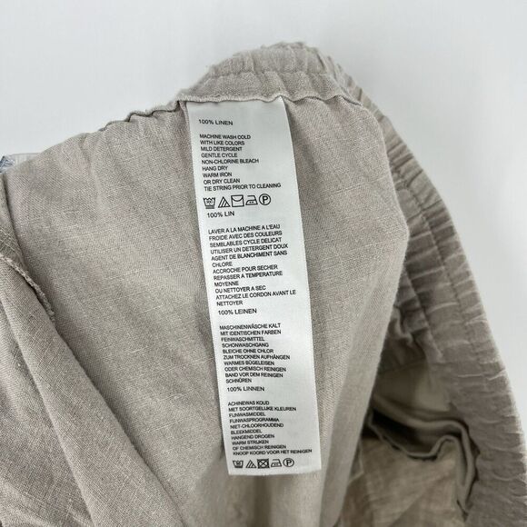Tommy Bahama Pants Size Small Womens Khaki High Rise Linen Easy Natural Beach - Picture 7 of 8